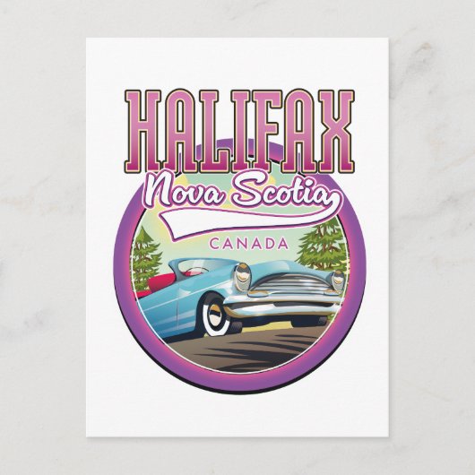 Halifax Nova Scotia reizen logo Briefkaart (Voorkant)