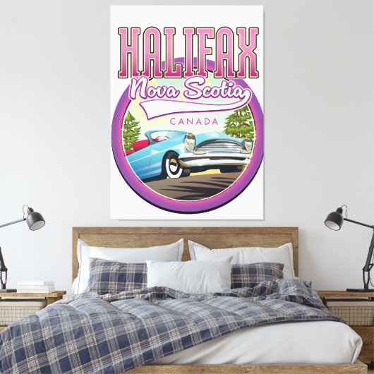 Halifax Nova Scotia reizen logo Canvas Afdruk (Insitu (Slaapkamer))