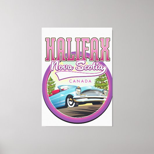 Halifax Nova Scotia reizen logo Canvas Afdruk (Voorkant)