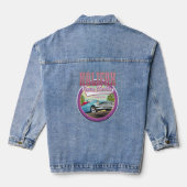 Halifax Nova Scotia reizen logo Denim Jacket (Achterkant)