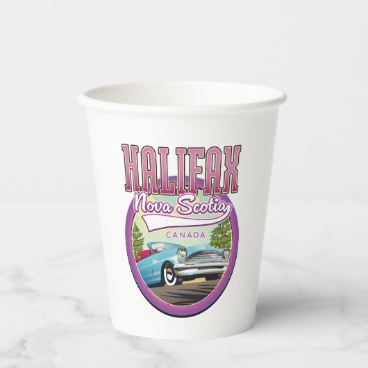 Halifax Nova Scotia reizen logo Papieren Bekers (Voorkant)