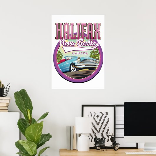Halifax Nova Scotia reizen logo Poster (Thuiskantoor)