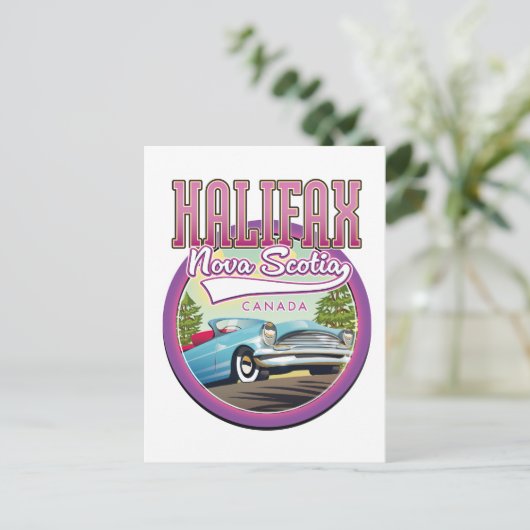 Halifax Nova Scotia reizen logo Uitnodiging Briefkaart (Staand voorkant)