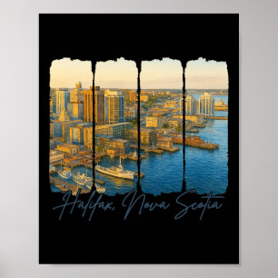 Halifax Nova Scotia Reizen Trip Borstelstreek Hali Poster