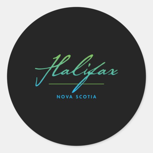 Halifax Nova Scotia Ronde Sticker (Voorkant)