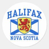 Halifax Nova Scotia Ronde Sticker (Voorkant)
