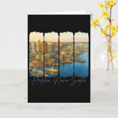 Halifax Nova Scotia Travel Trip Brushstroke Halifa Kaart (Gele Bloem)