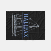 Halifax Nova Scotia Vintage Sailboat Design  Fleece Deken (Voorkant (Horizontaal))
