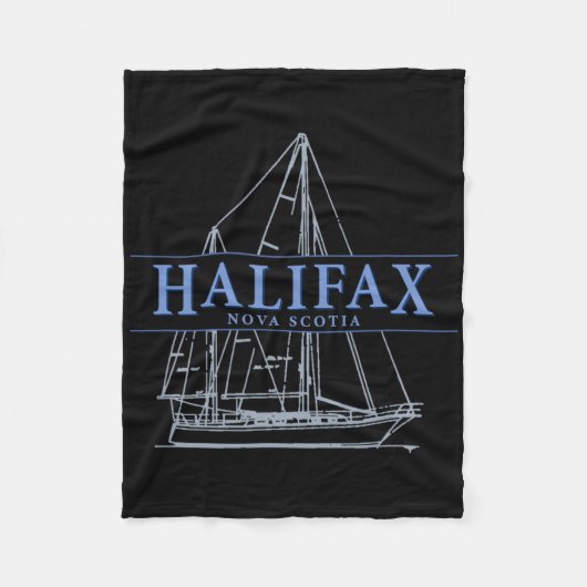Halifax Nova Scotia Vintage Sailboat Design  Fleece Deken (Voorkant)