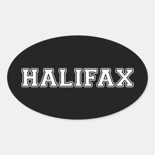 Halifax Ovale Sticker (Voorkant)