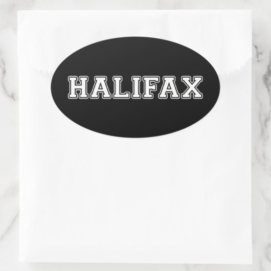 Halifax Ovale Sticker (Tas)