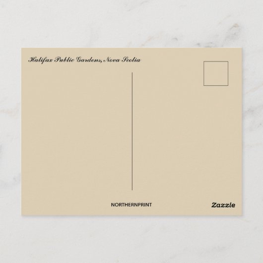Halifax Public Gardens Nova Scotia Briefkaart (Achterkant)
