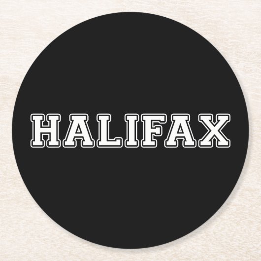 Halifax Ronde Kartonnen Onderzetter (Voorkant)