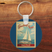 Halifax Sleutelhanger Sailboat Vintage Travel Cana (Voorkant)