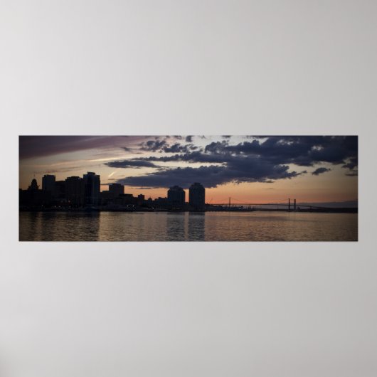 Halifax Waterfront At Dusk fine art print (Voorkant)
