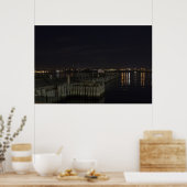 Halifax Waterfront bij Night fine art print (Keuken)