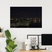 Halifax Waterfront bij Night fine art print (Thuiskantoor)