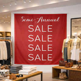 Haljaarlijkse Uitverkoop Retail Banner Aanpasbaar  Wandkleed