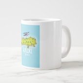 Halki Greece Map geïllustreerde reisposter Grote Koffiekop (Voorkant rechts)