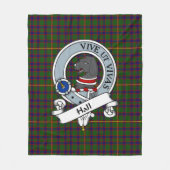 Hall Clan Badge Tartan Pset Fleece Deken (Voorkant)