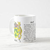 Hall, de oorsprong, de betekenis en de crest koffiemok (Voorkant links)