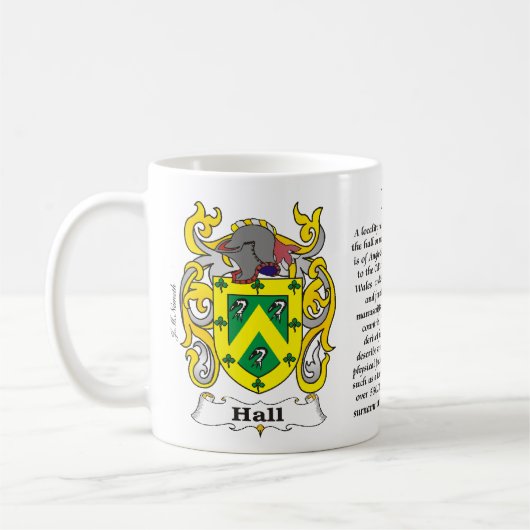Hall Family Coat of Arms a mok (Links)