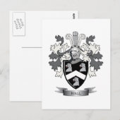 Hall Family Crest Coat of Arms Briefkaart (Voorkant / Achterkant)
