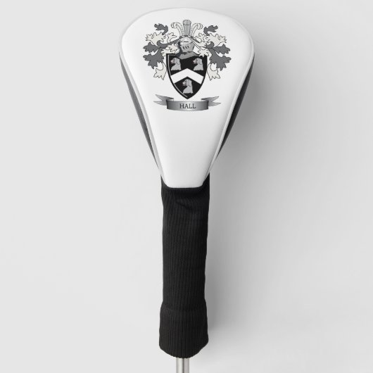 Hall Family Crest Coat of Arms Golfheadcover (Voorkant)
