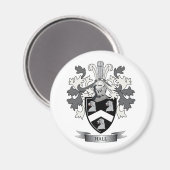 Hall Family Crest Coat of Arms Magneet (Voorkant / Achterkant)