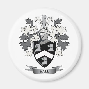 Hall Family Crest Coat of Arms Magneet