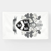 Hall Family Crest Coat of Arms Spandoek (Horizontaal)