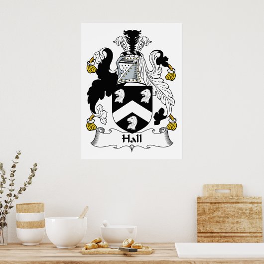 Hall Family Crest Poster (Keuken)