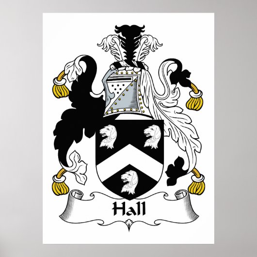 Hall Family Crest Poster (Voorkant)