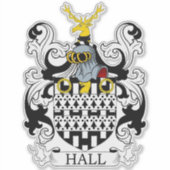 Hall Family Crest Sticker (Voorkant)