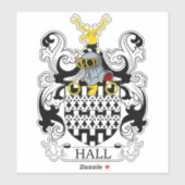 Hall Family Crest Sticker (Vel)