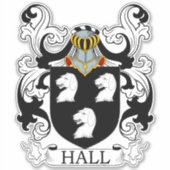 Hall Family Crest Sticker (Voorkant)