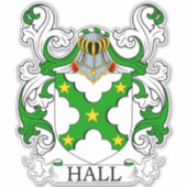 Hall Family Crest Sticker (Voorkant)