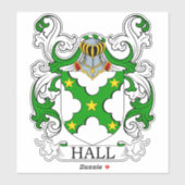 Hall Family Crest Sticker (Vel)