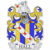 Hall Family Crest Sticker (Voorkant)