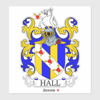 Hall Family Crest Sticker