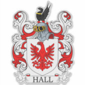 Hall Family Crest Sticker (Voorkant)