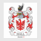 Hall Family Crest Sticker (Vel)