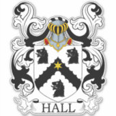 Hall Family Crest Sticker (Voorkant)