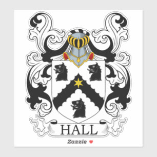 Hall Family Crest Sticker