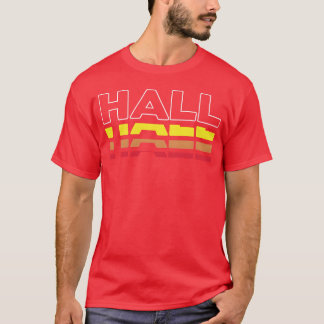 Hall First Name Funny Vintage Sunset Hall retro T-shirt