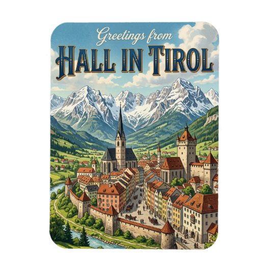 Hall in Tirol Oostenrijk Magneet (Verticaal)