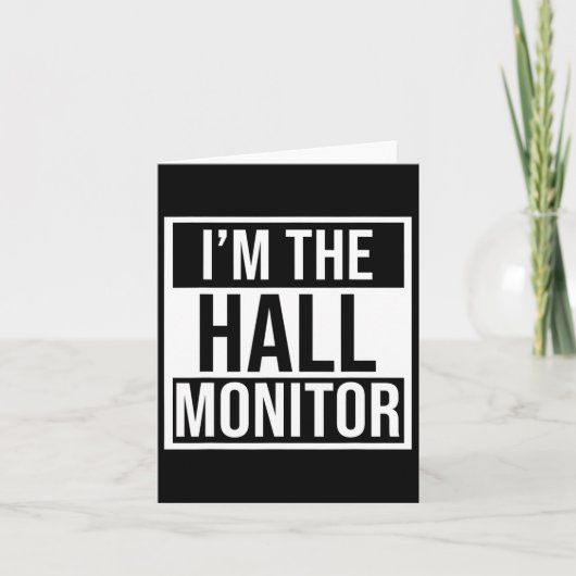 Hall Monitor Gift Byck aan schoolstudent Kaart (Voorkant)