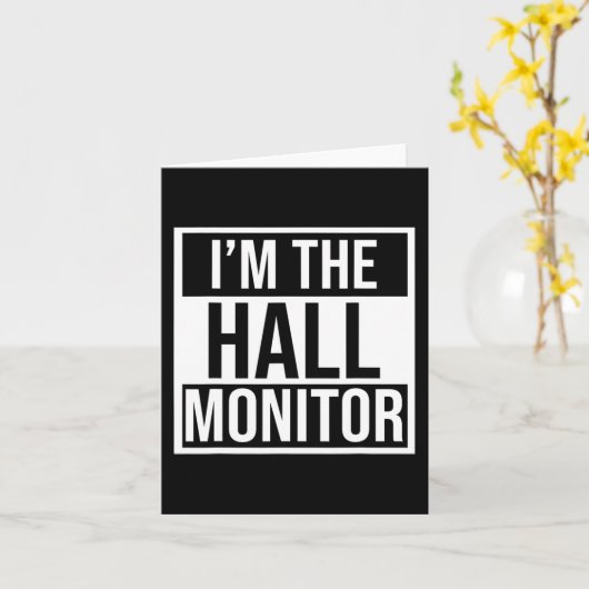 Hall Monitor Gift Terug naar School Student Kaart (Gele Bloem)