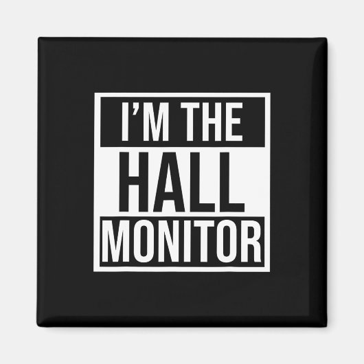 Hall Monitor Gift Terug naar School Student Magneet (Voorkant)