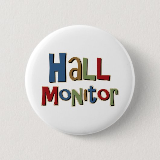 Hall Monitor kleurig Ronde Button 5,7 Cm (Voorkant)